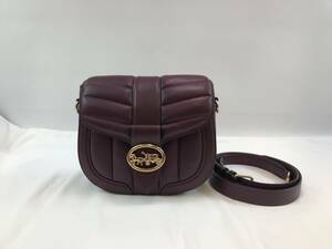 ☆【COACH】コーチ ジョージー サドル バッグ クロスボディ ショルダー バッグ キルティングC2803　♯196509-23