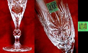 売切 HOYA 高級 クリスタル ワイン カット グラス 容量170cc 1客 日本製 未使用品 C/F 寸法φ上60/中53/下69×H196mm 重量255ｇ 口元1.6mm