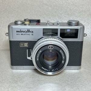 W3-2）minolta ミノルタ HI-MATIC E ROKKOR-QE 40mm F1.7 フィルムカメラ （109）