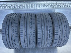 BRIDGESTONE 245/40R19 POTENZA S001 RFT バリ山夏ランフラットタイヤ4本セット2021年、7.11mm、アルファ-ド、フ-ガに