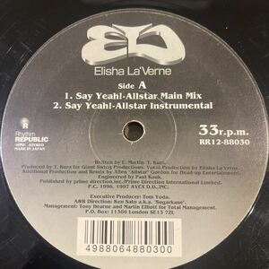 エリーシャラヴァーン/ELISHA LAVERNE/Say yeah!/Don't wanna foll in love/レコード/中古/DJ/CLUB