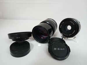 NIKON ニコン LENS SERIES E 35mm f/2.5 マニュアルフォーカスレンズ+ Nikon ニコン Ai NIKKOR 135mm f/2.8 単焦点 中望遠 Fマウント　K7