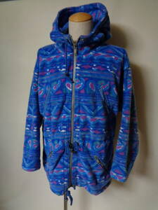  superior article a mode des montagnes France made Vintage colorful fleece Parker hood Duck pattern thing 80s 90s Made in Francea Hill 