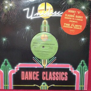 ☆12inch☆BOBBY O & CLAUDA BARRY/WHISEPER TO A SCREAM（REMIX）/THE FLIRTS/PASSION（REMIX）☆カップリング☆