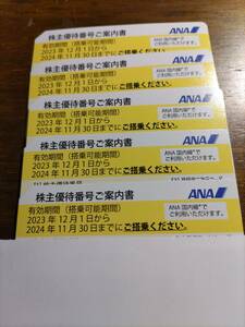 ANA株主優待券　5枚セット　2024.11.30まで有効