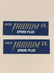 NGK　IRIDIUM IX　SPARK PLUG　ステッカー　２枚　セット　★　スパークプラグ　★　スーパーGT　Racing　ドレスアップ　チューニング