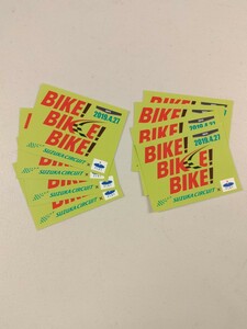 BIKE BIKE BIKE　ステッカー　８枚　セット　★　鈴鹿サーキット　オートバイ　バイク　２輪 ★ HONDA　YAMAHA　Kawasaki　SUZUKI 　