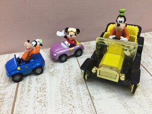 ◇ディズニー ミッキーマウス グーフィー フィギュア 車 3点 6G65 【60】
