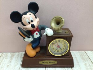 ◇ディズニー ミッキーマウス フィギュア 1点 置時計 6G19 【80】