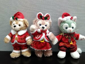 ディズニー TDR ダッフィー シェリーメイジェラトーニ 3点 ぬいぐるみバッジ クリスマス 7C6 【60】