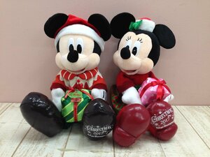 ◇ディズニー ミッキーマウス ミニーマウス ぬいぐるみ 2点 クリスマス 2017 TDL 9P94 【80】
