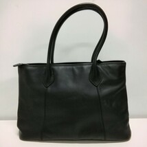 美品 BARNEYS NEW YORK バーニーズニューヨーク レザー トートバッグ バック 鞄 黒 ブラック系 _画像3