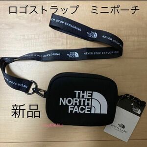 THE NORTH FACE 新品　ノースフェイス★ ロゴストラップ付　ミニポーチ　ウォレット　財布