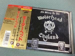 MOTORHEAD/モーターヘッド「No Sleep At All」国内盤帯付き TECP-25643 テイチク 旧規格