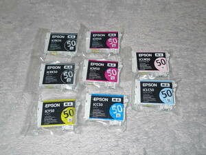 EPSON 純正 インクカートリッジ 6色 ICBK50 ICM50 ICC50 ICLM50 ICY50 ICLC50 　8個