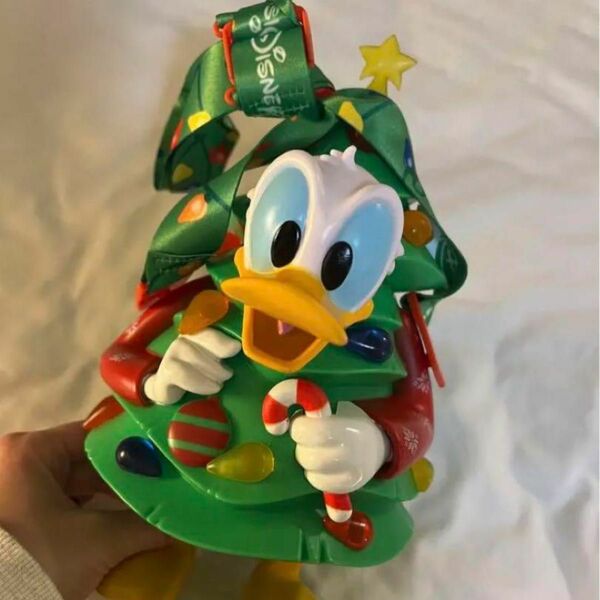 カリフォルニアディズニー　クリスマスドナルドスーベニアドリンクホルダー