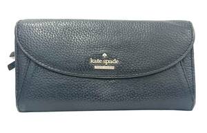 【B】【9718】☆★kate spade NEW YORK　ケイトスペード　長財布　ジャクソンストリート　トリスタ　黒　二つ折り　現状品★☆