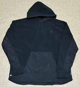 新品・L サイズ・adidas・アディダス スウェット パーカー PRSVEFABMIX フリース フーディ ブラック