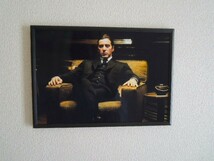 A4 額付き ポスター アルパチーノ Al Pacino ゴッドファーザー The Godfather ソファ スーツ 額装済み フォトフレーム_画像4