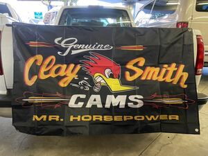 クレイスミス CAMS フラッグ バナー ヴィンテージガレージ アメリカン看板 ポスター 壁掛け 旗 工場 縦約90 x 横約150