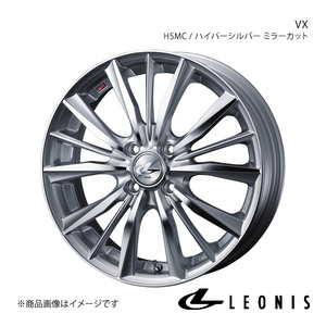 LEONIS/VX デイズ B4#W アルミホイール1本【14×4.5J 4-100 INSET45 HSMC(ハイパーシルバー ミラーカット)】0033229