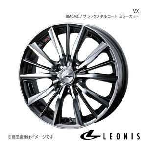 LEONIS/VX eKスペース B11A アルミホイール1本【14×4.5J 4-100 INSET45 BMCMC(ブラックメタルコート ミラーカット)】0033231