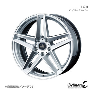 Delmore/LG.H レジェンド KC2 アルミホイール1本【19×8.0J 5-120 INSET45 ハイパーシルバー】0035961