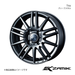 Zamik/Tito モコ MG33S アルミホイール1本【14×4.5J 4-100 INSET45 ディープメタル】0037582