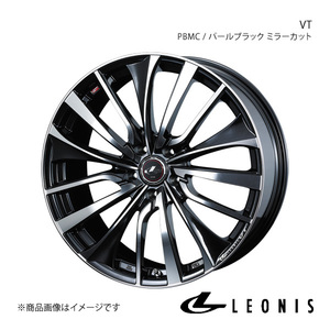 LEONIS/VT エクストレイル T33 FF アルミホイール1本【19×8.0J 5-114.3 INSET43 PBMC(パールブラック ミラーカット)】0036378