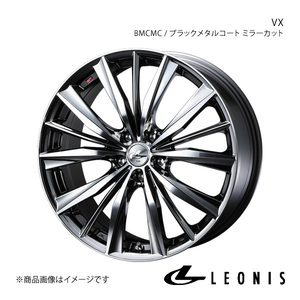 LEONIS/VX マークXジオ 10系 アルミホイール1本【17×7.0J 5-114.3 INSET42 BMCMC(ブラックメタルコート ミラーカット)】0033260