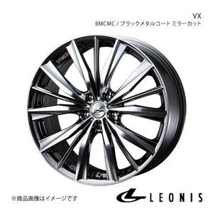 LEONIS/VX XV GT系 アルミホイール1本【18×7.0J 5-100 INSET47 BMCMC(ブラックメタルコート ミラーカット)】0033272