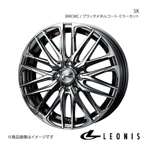 LEONIS/SK バレーノ WB32S アルミホイール1本【17×6.5J 4-100 INSET50 BMCMC(ブラックメタルコート ミラーカット)】0038309