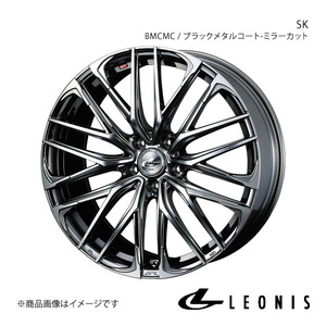 LEONIS/SK ストリーム RN6/RN7/RN8/RN9 アルミホイール1本【17×6.5J 5-114.3 INSET53 BMCMC(ブラックメタルコート ミラーカット)】0038312