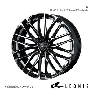 LEONIS/SK クラウンマジェスタ 180系 4WD アルミホイール1本【17×7.0J 5-114.3 INSET42 PBMC(パールブラック ミラーカット)】0038314