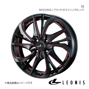 LEONIS/TE アトレーワゴン S320系 アルミホイール1本【15×4.5J 4-100 INSET45 BK/SC[RED](ブラック/SCマシニング[レッド])】0038740