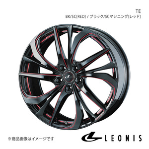 LEONIS/TE ノア 80系 アルミホイール1本【17×6.5J 5-114.3 INSET53 BK/SC[RED](ブラック/SCマシニング[レッド])】0038758