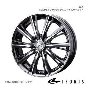 LEONIS/WX NV100クリッパーリオ DR17W アルミホイール1本【14×4.5J 4-100 INSET45 BMCMC(ブラックメタルコート ミラーカット)】0033856