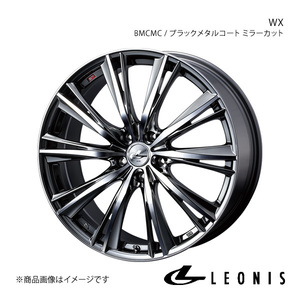 LEONIS/WX ノア 80系 3ナンバー車 アルミホイール1本【17×7.0J 5-114.3 INSET53 BMCMC(ブラックメタルコート ミラーカット)】0033894