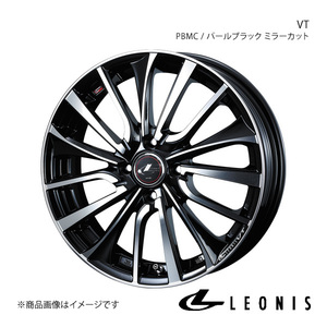 LEONIS/VT eKスペース B11A アルミホイール1本【14×4.5J 4-100 INSET45 PBMC(パールブラック ミラーカット)】0036322