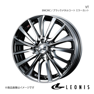 LEONIS/VT デリカD:2 MB15S アルミホイール1本【14×4.5J 4-100 INSET45 BMCMC(ブラックメタルコート ミラーカット)】0036323