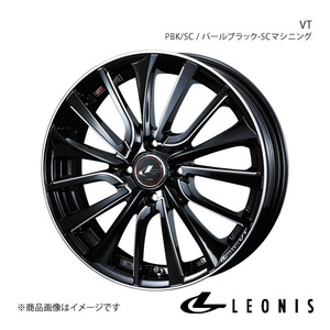 LEONIS/VT フレア MJ34S/MJ44S アルミホイール1本【15×4.5J 4-100 INSET45 PBK/SC(パールブラック/SCマシニング)】0036325