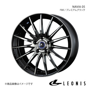 LEONIS/NAVIA 05 シーマ F50 4WD アルミホイール1本【16×6.5J 5-114.3 INSET40 BPB(ブラック ミラーカット ブラッククリアー)】0036259