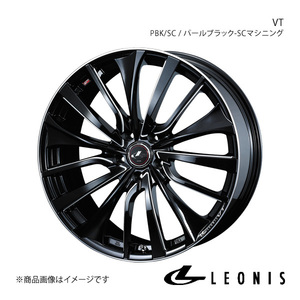 LEONIS/VT ギャランフォルティス スポーツバック CX4A ホイール1本【18×7.0J 5-114.3 INSET47 PBK/SC】0036360