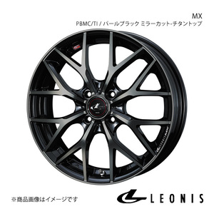 LEONIS/MX セルボ MG21S アルミホイール1本【14×4.5J 4-100 INSET45 PBMC/TI(パールブラック ミラーカット/チタントップ)】0039033