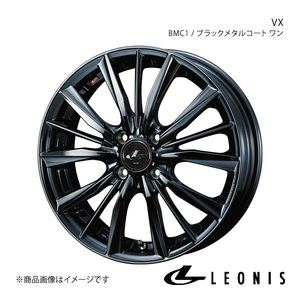 LEONIS/VX eKクロス B3#W アルミホイール1本【15×4.5J 4-100 INSET45 BMC1(ブラックメタルコート ワン)】0039250