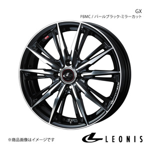 LEONIS/GX マーチ K13 nismoバージョン除く アルミホイール1本【14×5.5J 4-100 INSET42 PBMC(パールブラック/ミラーカット)】0039329