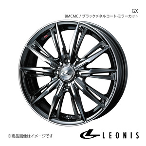 LEONIS/GX プレオプラス LA300系 アルミホイール1本【14×4.5J 4-100 INSET45 BMCMC(ブラックメタルコート/ミラーカット)】0039328