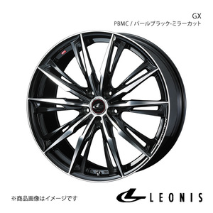 LEONIS/GX ステップワゴン RK1/RK2/RK5/RK6 アルミホイール1本【15×6.0J 5-114.3 INSET50 PBMC(パールブラック/ミラーカット)】0039337