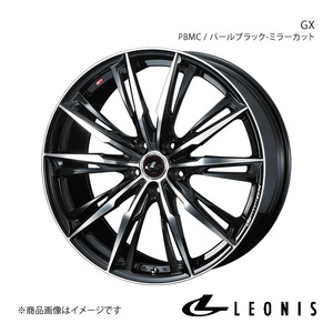 LEONIS/GX マークX 120系 4WD アルミホイール1本【16×6.5J 5-114.3 INSET40 PBMC(パールブラック/ミラーカット)】0039346