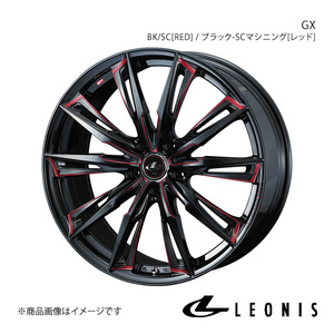 LEONIS/GX フーガ Y50 4WD アルミホイール1本【17×7.0J 5-114.3 INSET42 BK/SC[RED](ブラック/SCマシニング[レッド])】0039357
